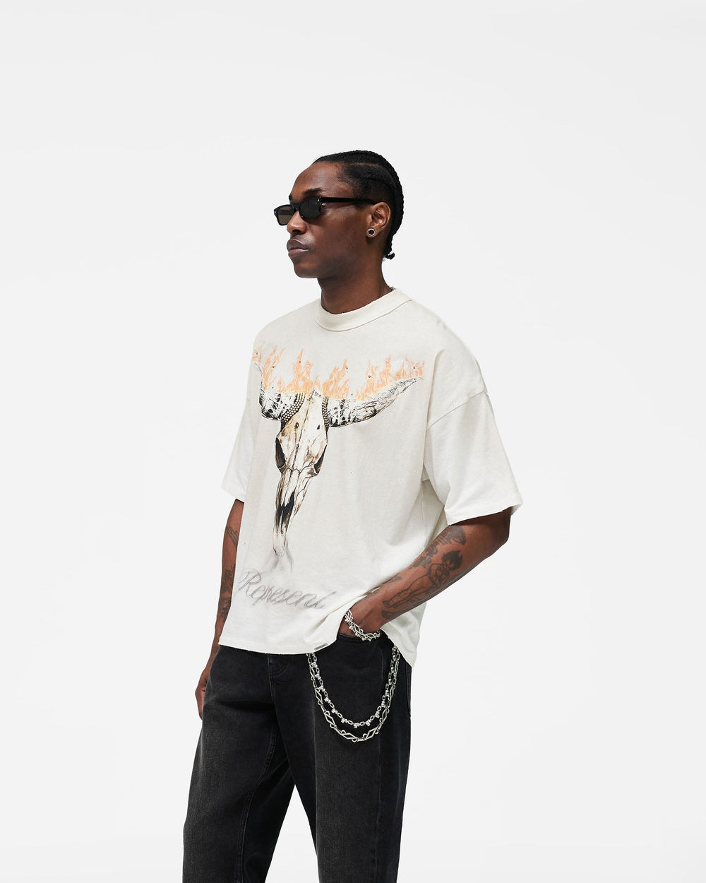British Cowboys T-Shirt - Washed Ecru